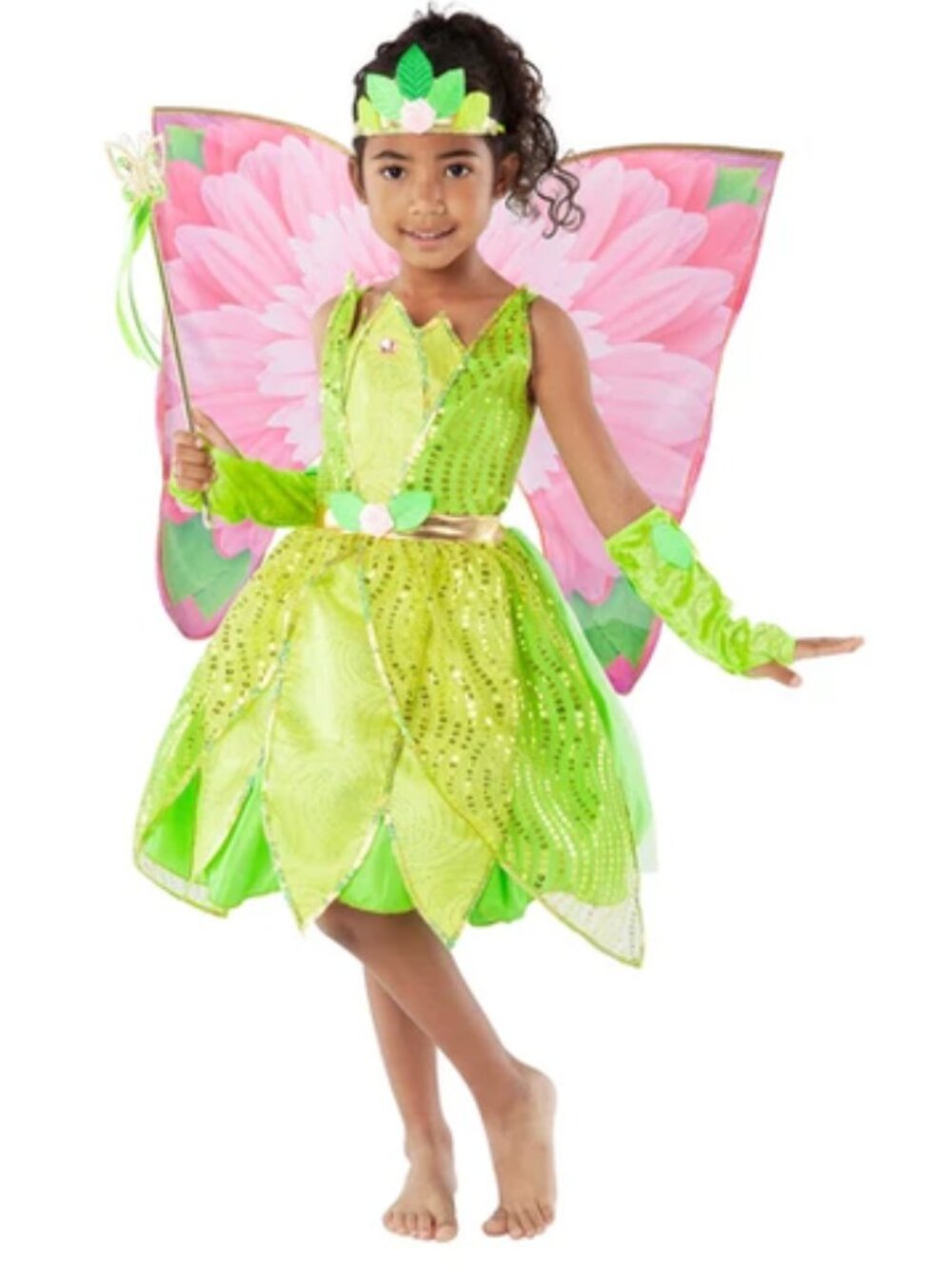 Green Pixie Fairy Costume by Teetot & Co. Inc. ~ Medium Sized for Girls Aged 5-6